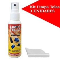 Kit 3 Limpa Telas Spray 60ml Com Flanela Brasforma ALT0.2