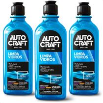 Kit 3 Limpa Vidros Automotivo Autocraft Proauto 500ml