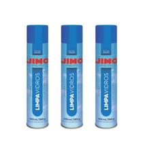 Kit 3 Limpa Vidros Espuma Jimo 400ml Limpeza Perfeita Fácil Usar Sem Água Não Escorre Box Vidros Janelas Vidros Vidraças Evita Manchas