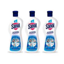 Kit 3 Limpador Cremoso Multiuso Saponáceo Sanol 500ml