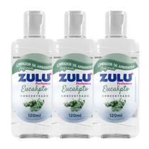 Kit 3 Limpador Perfumado de Ambientes Concentrado Eucalipto Zulu 120ml