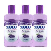 Kit 3 Limpador Perfumado de Ambientes Concentrado Lavanda Zulu 120ml Kit 3 Limpador Perfumado de Ambientes Concentrado Lavanda Zulu 120ml