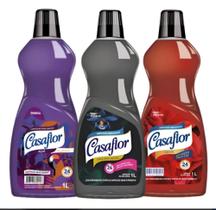 Kit 3 Limpadores Casa Flor Politriz 1 Litro - Orquidea Negra, Desire e Açai