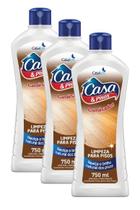 kit 3 Limpeza para Pisos Casa e Pisos Laminados 750ml