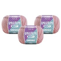 Kit 3 Linha Fio Amigurumi Soft Circulo - 150m/65g