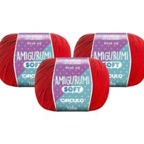 Kit 3 Linha Fio Amigurumi Soft Circulo - 150m/65g