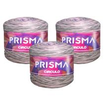 Kit 3 Linha Fio Prisma para Croche Circulo - 600m/150g