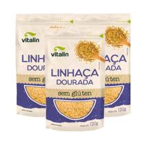 Kit 3 Linhaça Dourada Grãos 120g Vitalin Kit 3 Linhaça Dourada Grãos 120g Vitalin