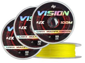 Kit 3 Linhas Multifilamento Albatroz Vision 4X - Várias Espessuras e Cores (3x 100 Metros)
