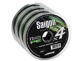 Kit 3 Linhas Saigon Multifilamento x4 Verde 0,24mm 30Lbs/13kg - 300 Metros Kit 3 Linhas Saigon Multifilamento x4 Verde 0,24mm 30Lbs/13kg - 300 Metros