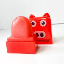 Kit 3 lip balm hidratante para lábios animais fofos ação hidratante com textura confortável