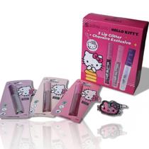 Kit 3 Lip Glitters Sabrina Sato Hello Kitty + Chaveiro Espelhado