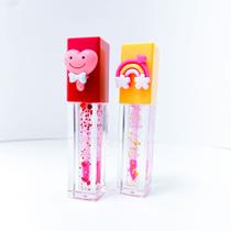 Kit 3 lip gloss bichinhos com glitter ação hidratante