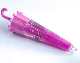 Kit 3 lip gloss guarda-chuva metálico fofo tendência