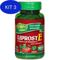 Kit 3 Liprost e licopeno c/ vitaminas 60capsulas 450mg - unilife