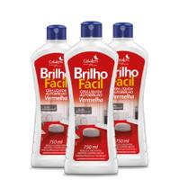 Kit 3 Líquida Cera Autobrilho Brilho Fácil vermelha 750mL