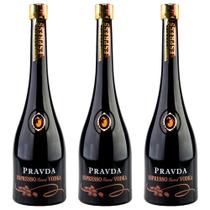 KIT 3 Liquor Espresso Pravda - 750ML
