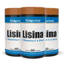 Kit 3 Lisina com Vitamina C e Zinco 60 Cápsulas de 500mg Fitoprime Kit 3 Lisina com Vitamina C e Zinco 60 Cápsulas de 500mg Fitoprime