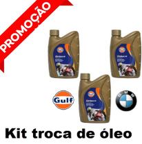 Kit 3 Litros De Óleo Gulf 5w40 Syntrac 100% Sintético Motos