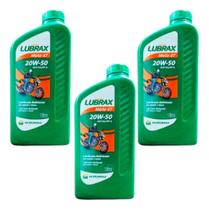 Kit 3 Litros Oleo Moto 4t 20w50 Lubrax Petrobras Essencial
