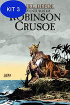 Kit 3 Livro Aventuras De Robinson Crusoe, As