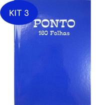 Kit 3 Livro De Ponto 1/4 Tamoio 160 Folhas 2012