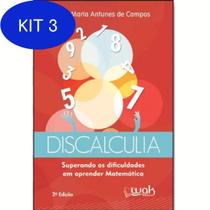 Kit 3 Livro Discalculia - Superando As Dificuldades Em Aprender