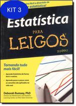 Kit 3 Livro Estatística Para Leigos - Alta Books