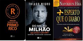 Kit 3 Livro Método Financeiro Primo Rico + Mil Ao Milhão + 1
