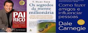 Kit 3 Livro Pai Rico Segredos Da Mente Como Fazer Amigos - Sextante Kit 3 Livro Pai Rico Segredos Da Mente Como Fazer Amigos - Sextante