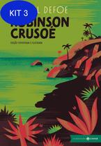 Kit 3 Livro Robinson Crusoé: Edição Comentada E Ilustrada - Classicos Zahar