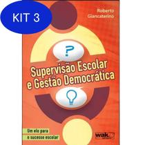 Kit 3 Livro Supervisão Escolar E Gestão Democrática