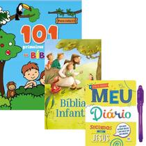 Kit 3 Livros 101 Primeiros Desenhos da Bíblia + Bíblia Infantil + Meu Diário - Segredos com Jesus Ciranda Cultural C - Atividade Educativo Amigo Kit 3 Livros 101 Primeiros Desenhos da Bíblia + Bíblia Infantil + Meu Diário - Segredos com Jesus Ciranda Cultural C - Atividade Educativo Amigo