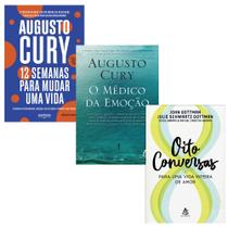 Kit 3 Livros,12 semanas para mudar uma vida + O Médico da Emoção + Oito Conversas Para Uma Vida Inteira de Amor