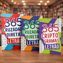 Kit 3 Livros 365 Palavras Cruzadas Diretas + 365 Criptogramas Letrão Kit 3 Livros 365 Palavras Cruzadas Diretas + 365 Criptogramas Letrão