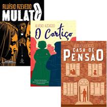 Kit 3 Livros Aluísio Azevedo O mulato + O Cortiço + Casa de pensão