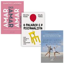 Kit 3 Livros, Amar, Desamar, Amar de Novo + O palhaço e o psicanalista + De gênio e louco, todo mundo tem um pouco