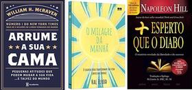 Kit 3 livros arrume sua cama + milagre da manha + mais esperto que o diabo - Academia