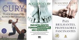 KIT 3 LIVROS AUGUSTO CURY Filhos brilhantes, alunos fascinantes + Pais inteligentes + Pais brilhantes, professores fasc - ACADEMIA