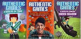 KIT 3 LIVROS Authenticgames A batalha da Torre + a batalha contra Ender Dragon + Vivendo uma vida autêntica