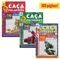 Kit 3 Livros Caça-Palavras ed.06 - Médio/Difícil - 108, 110 e 113