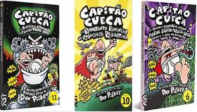 Kit 3 livros capitao cueca volumes 6, 10 e 11 cosacnaify