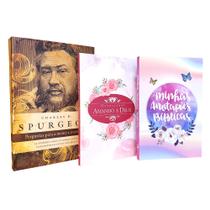 Kit 3 Livros Charles H. Spurgeon 14 Sermões + Minhas Anotações Bíblicas Borboleta + Amando a Deus Rosas