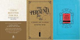 Kit 3 Livros Cinco Minutos Por Dia + Uma Pergunta Por Dia +