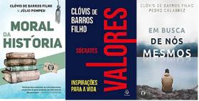 KIT 3 LIVROS CLOVIS DE BARROS Moral da história + Sócrates - Inspirações para a vida + Em busca de nós mesmos