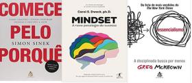 kit 3 livros Comece pelo porque Como grandes líderes inspiram pessoas + Mindset + Essencialismo - Sextante