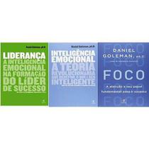 Kit 3 Livros Daniel Goleman Liderança Foco Inteligencia emocional - OBJETIVA