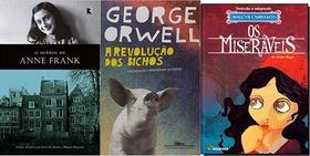 KIT 3 LIVROS DIARIO DE ANNE FRANK + A revolução dos bichos + Os Miseráveis - Record