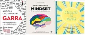 Kit 3 Livros Garra + Mindset + O Milagre Da Manha - Bestseller