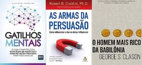 Kit 3 Livros Gatilhos Mentais + As Armas Da Persuasão + O